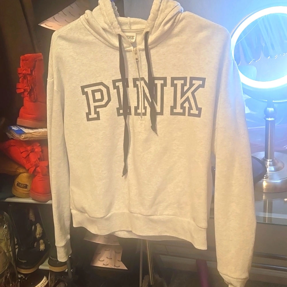 Pink (VS) half zip hoodie